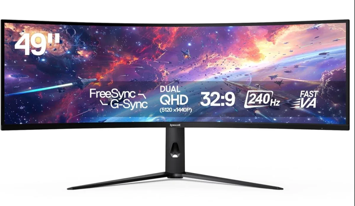 49 inch ultrawide curved gaming monitor with 1000R curvature
