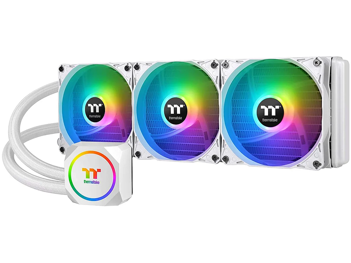 Thermaltake Thermaltake CL-W302-PL12SW-B TH360 ARGB Sync Snow Edition 360mm liquid cooler — photo du produit