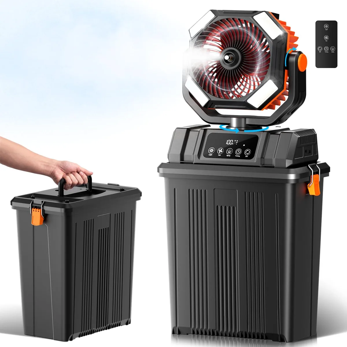  Etholzon T55 40000mAh 15L Misting Industrial Cooling Fan — tuotekuva