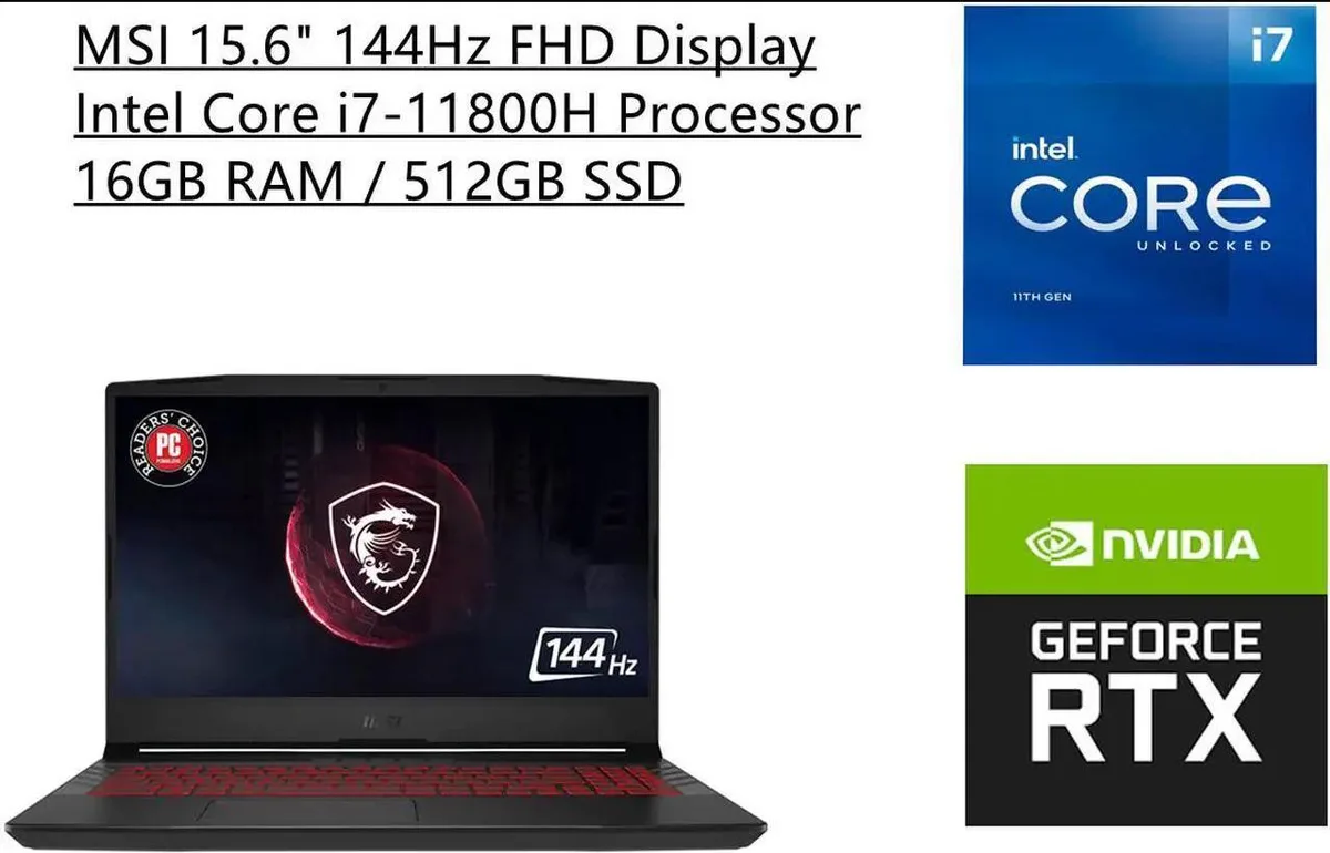 Black 15.6 inch gaming laptop with single zone RGB keyboard and matte finish
