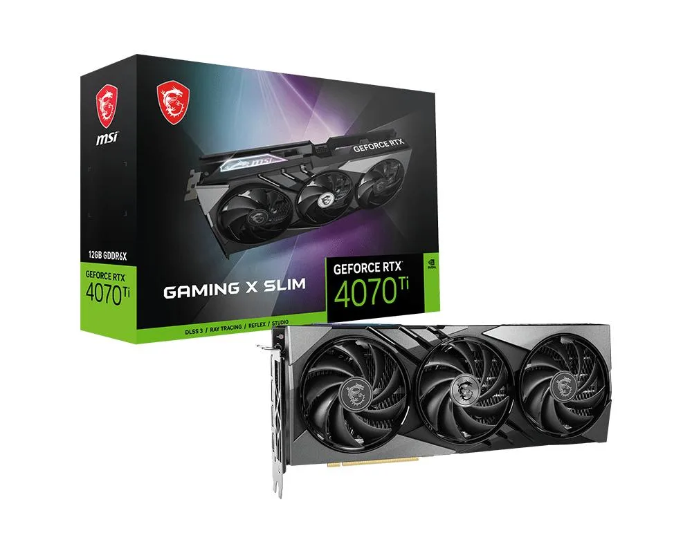MSI MSI RTX 4070 Ti GAMING X SLIM 12G graphics card — 商品写真