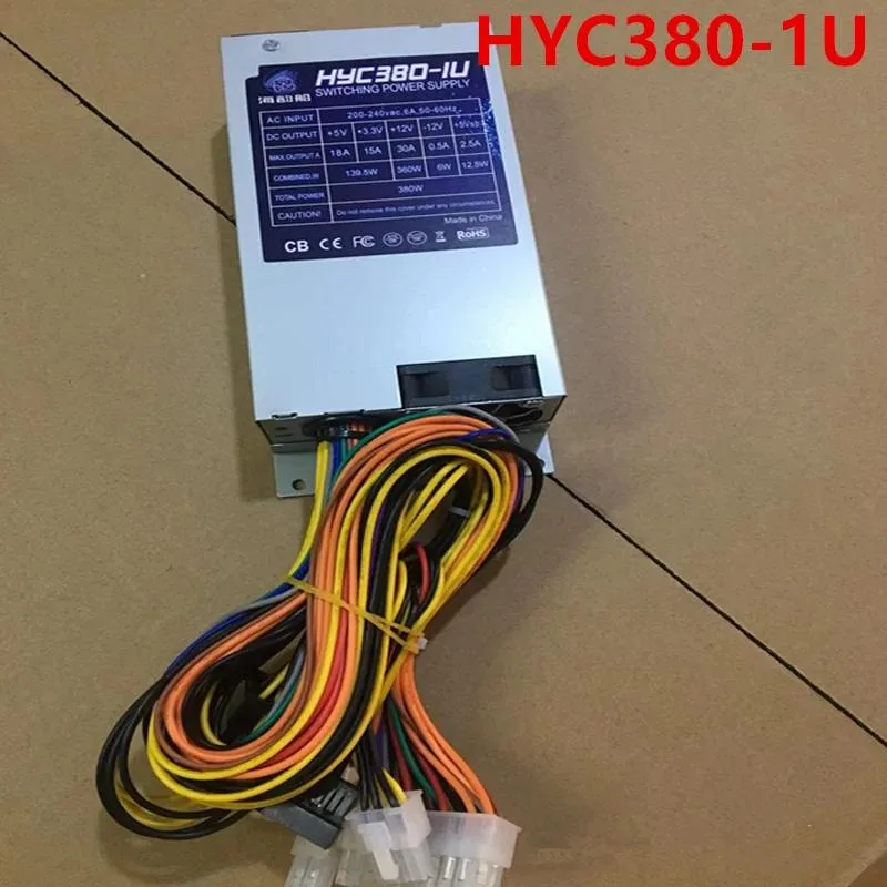Compact 1U Flex ATX power supply in matte black metal casing