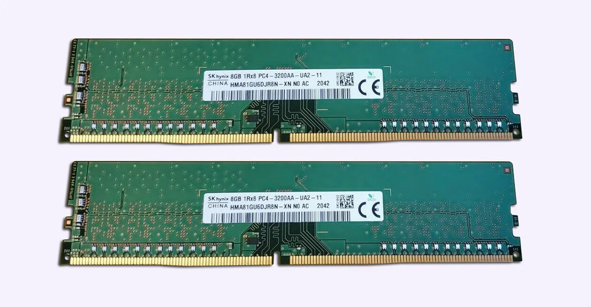 SK hynix SK hynix HMA81GU6DJR8N-XN 16GB (2x8GB) DDR4 3200 CL22 1.2V UDIMM — photo du produit