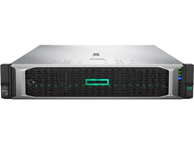 Silver 2U rack server chassis with front drive bays and rear power supplies
