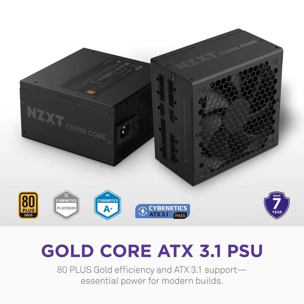 NZXT NZXT PA-0G3BB-US C1000 Gold Core 1000W power supply — product photo