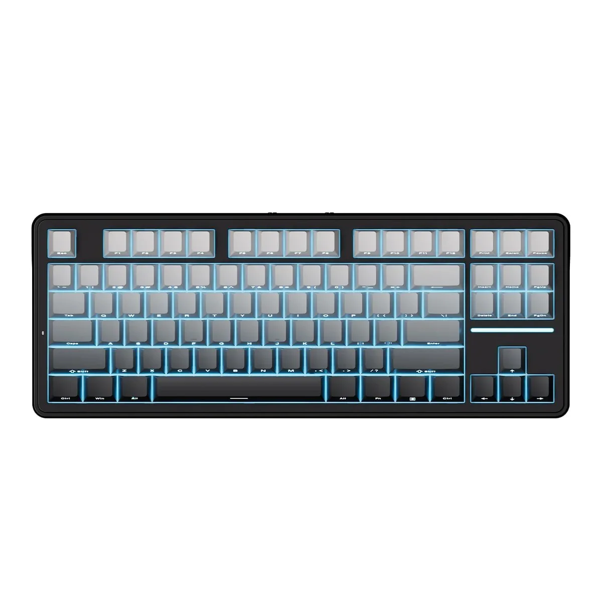 Compact TKL mechanical keyboard in Shadow Black with RGB lighting