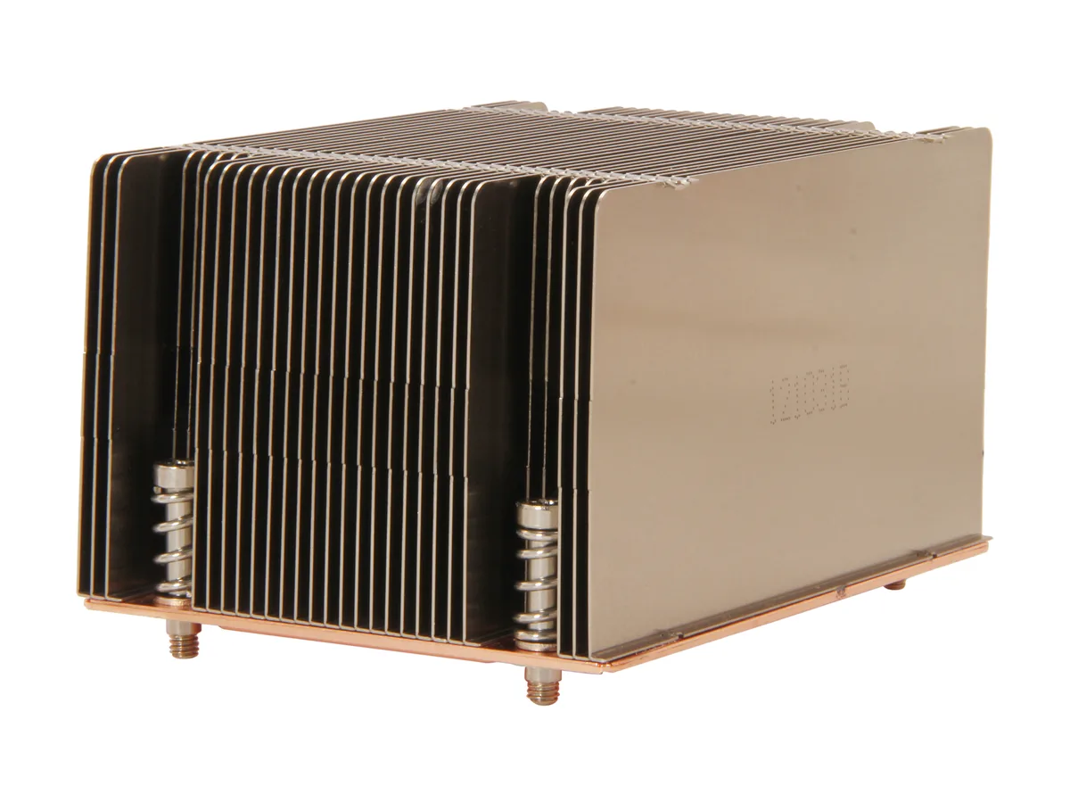 Compact silver heatsink with vapor chamber base and stacked aluminum fins