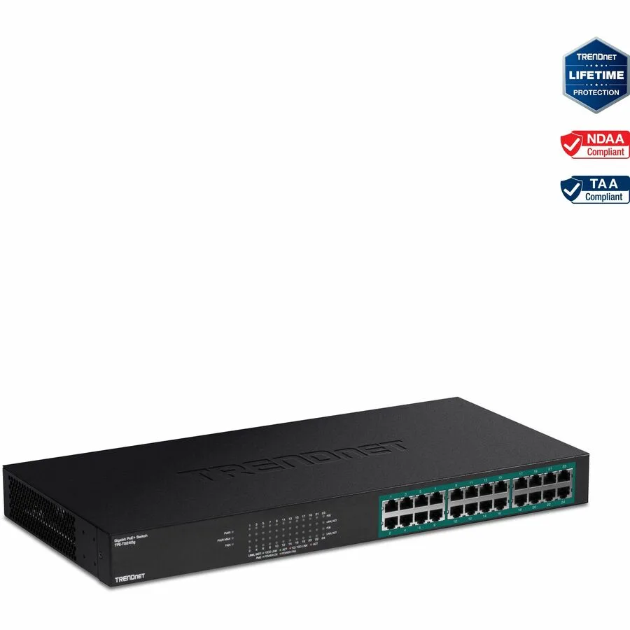 TRENDnet TRENDnet TPE-TG240g 24-Port Gigabit PoE+ network switch 370W — foto produk