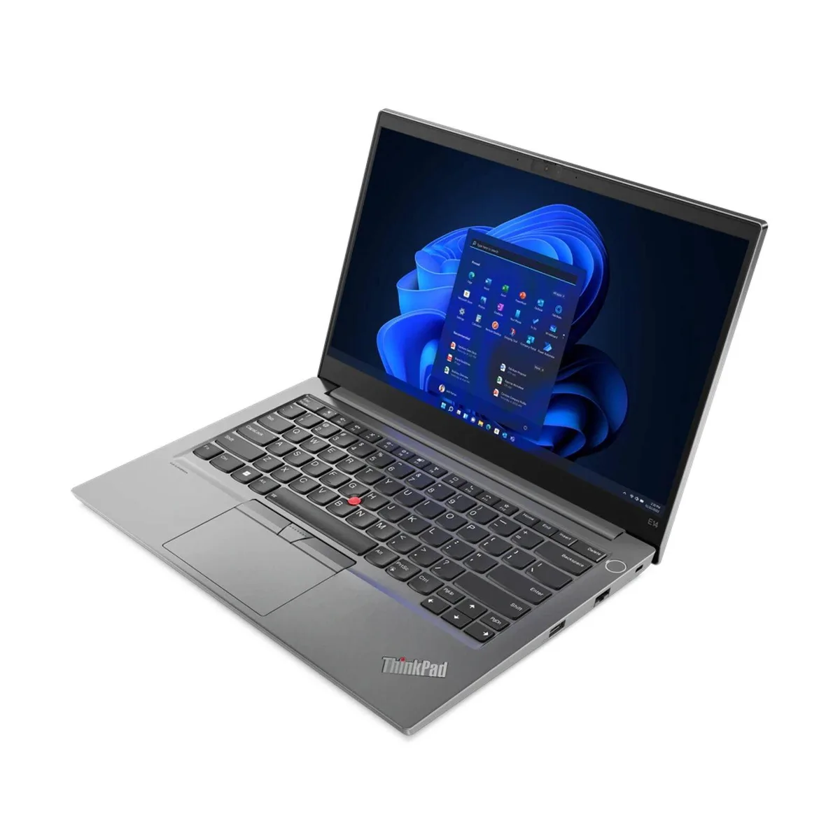 Black 14 inch ThinkPad E14 G4 laptop closed lid matte finish