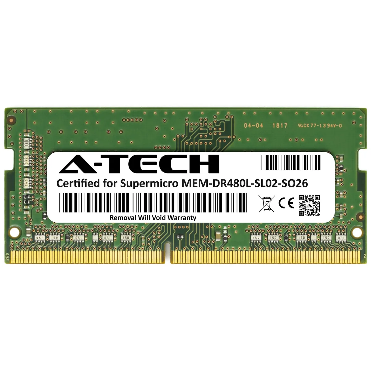 A-Tech A-Tech Supermicro Certified 8GB DDR4 2666MHz CL19 260-Pin SODIMM Laptop RAM — productfoto
