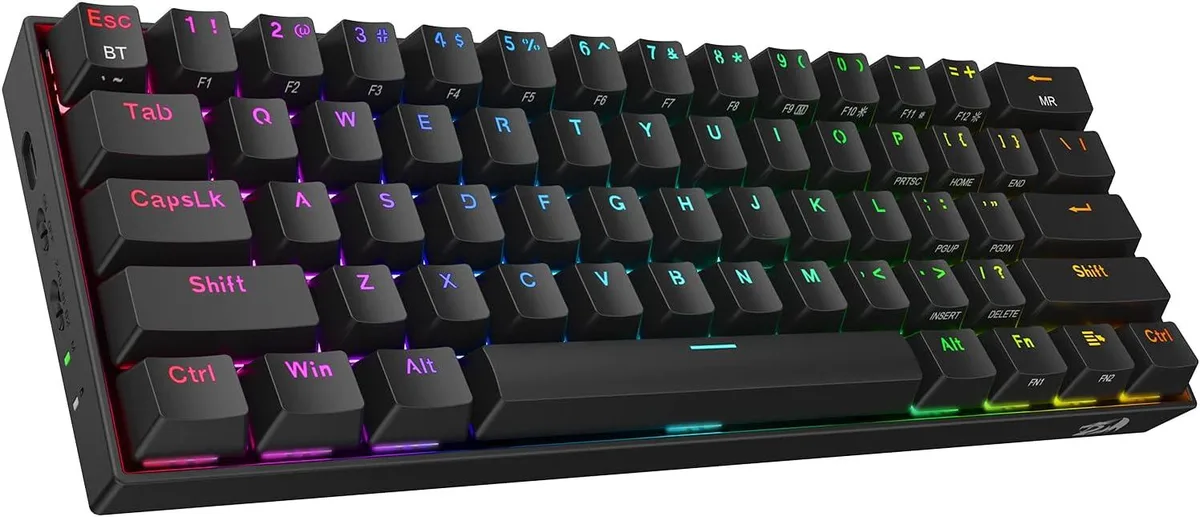 Redragon Redragon K530 Pro Draconic 60% 61 Keys Wireless RGB Mechanical Gaming Keyboard Blue Switch Black — produktbild