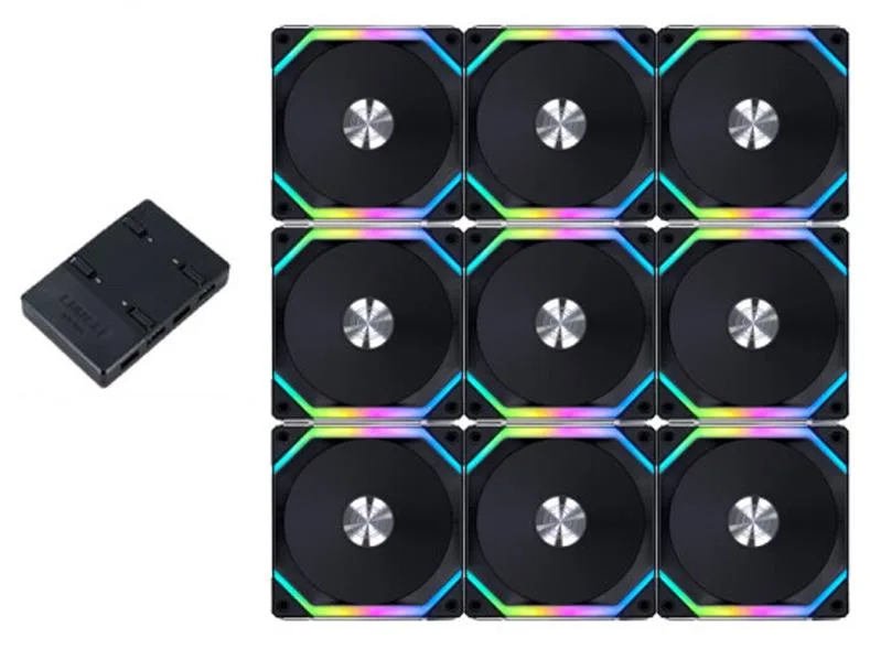 BFKK BFKK UNI FAN SL120 V2 9Pack 120mm case fan 28mm Black — product photo
