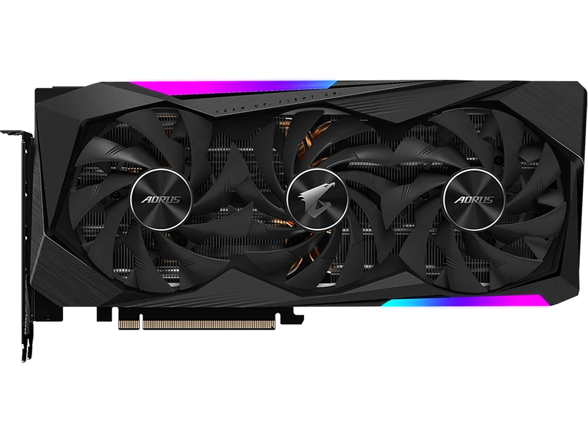 GIGABYTE GIGABYTE GV-N3070AORUS M-8GR2 GeForce RTX 3070 graphics card — photo du produit