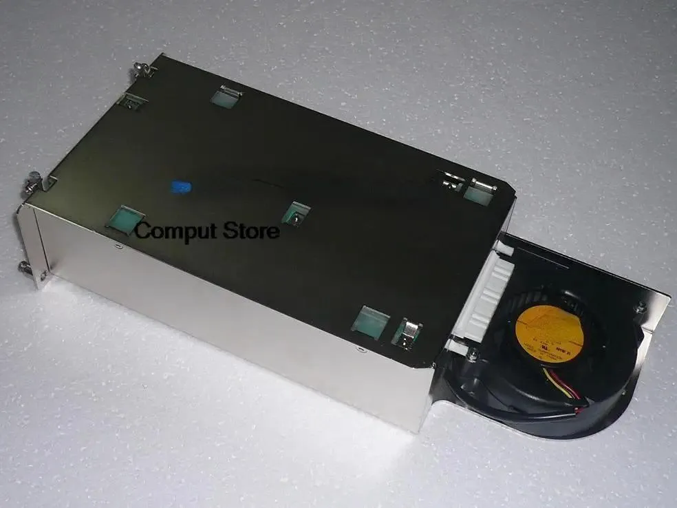 Rectangular ATX power supply unit with matte metal casing