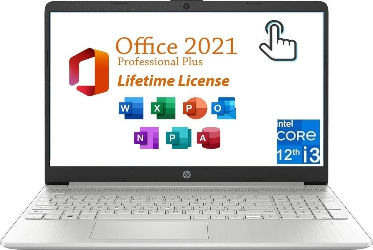 HP HP 15 Laptop 15.6" HD Touchscreen Intel Core i3-1215U 32GB 512GB SSD — photo du produit