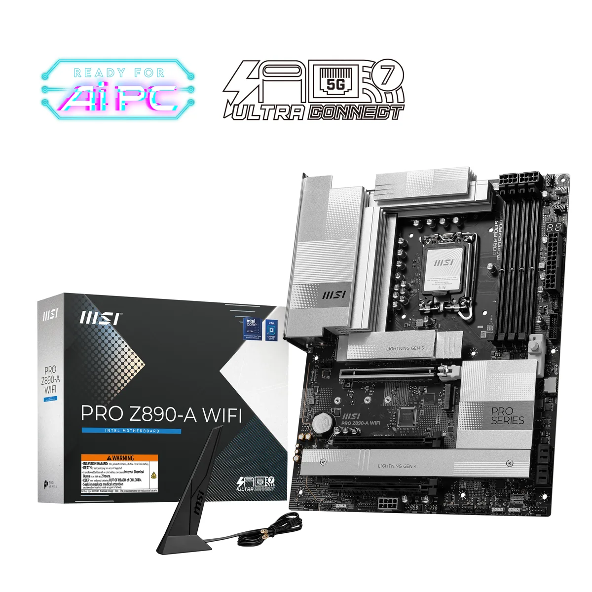 MSI MSI PRO Z890-A WIFI Intel motherboard — product photo