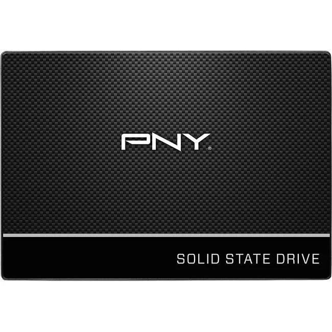 Rectangular 2.5 inch SATA SSD in black casing