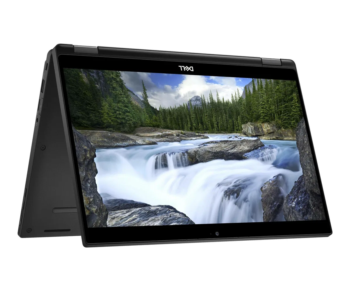 Black 13.3 inch 2-in-1 convertible laptop with touchscreen display