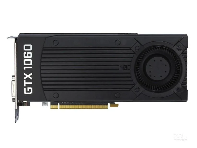 MSI GeForce GTX 1060 Founders Edition graphics card, dual-slot metal shroud, single 6-pin power connector