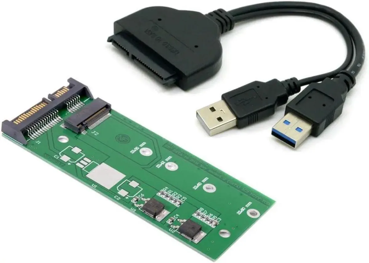 SMUGDESK SMUGDESK M.2 B/MKey SATA to 2.5" SATA Adapter with USB 3.0 Cable — product photo