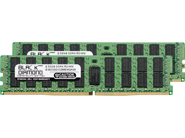 Black Diamond Memory Black Diamond Memory BD32GX22666MQR29 64GB (2 x 32GB) DDR4 2666 ECC Registered server RAM — صورة المنتج