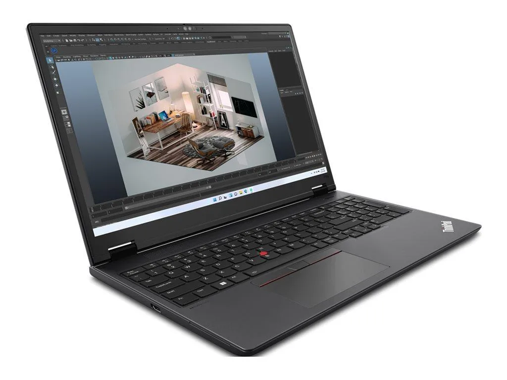 Black 16.0 inch ThinkPad laptop, matte finish, non-touch IPS display