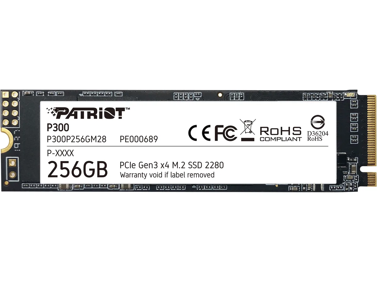 Patriot Memory Patriot Memory P300P256GM28 256GB M.2 2280 PCIe Gen3 x4 NVMe 1.3 internal SSD — product photo