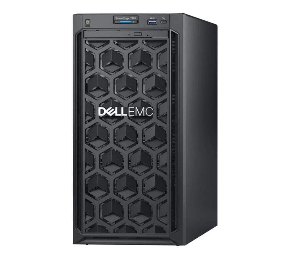 Dell PowerEdge T140 mini tower server in matte black finish