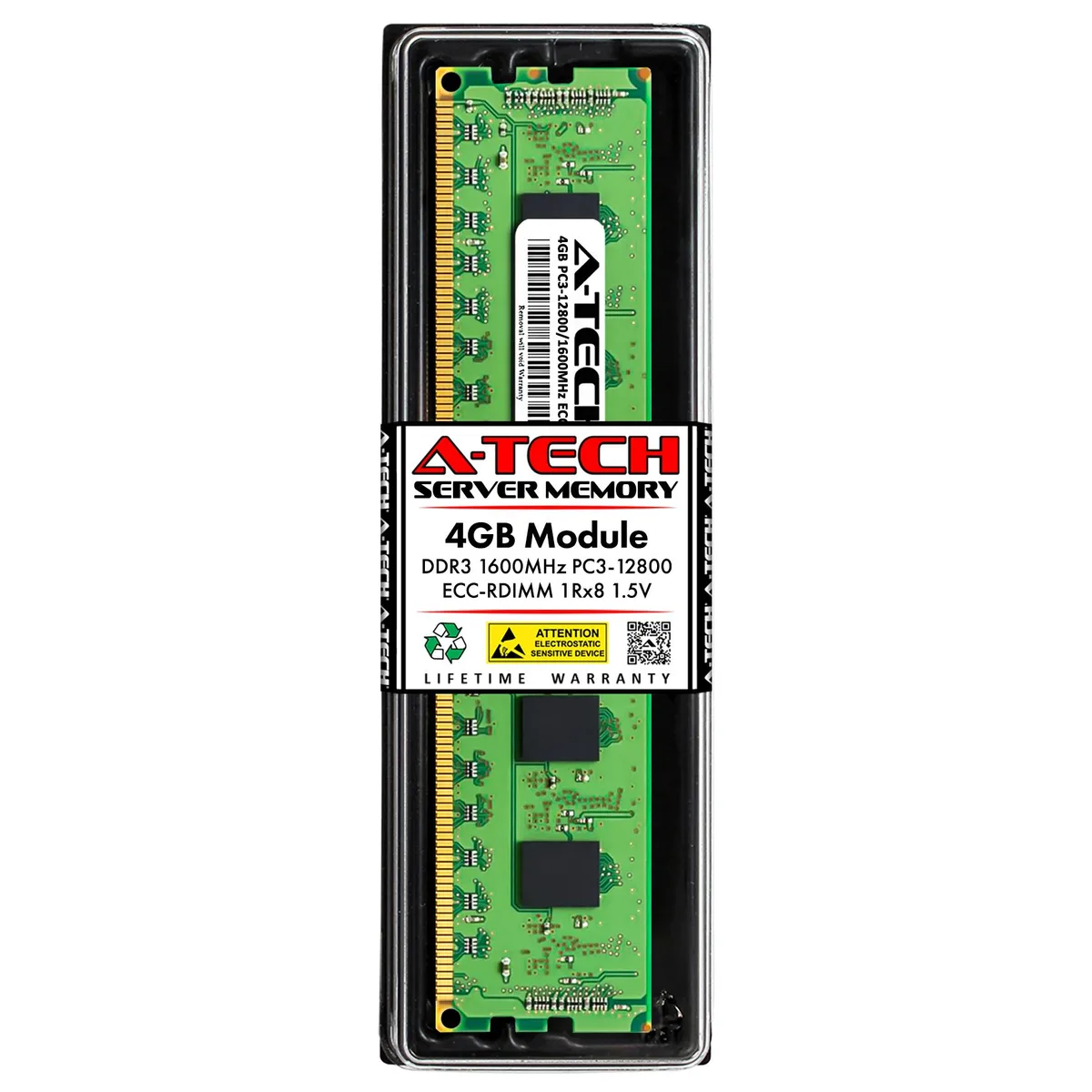 A-Tech A-Tech 4GB DDR3 1600 ECC Registered 1Rx8 Server RAM — product photo