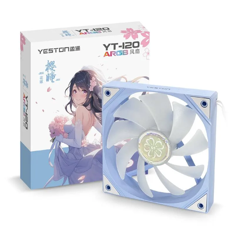 YESTON YESTON YT-120 Sakura 120mm ARGB Case Fan 3-Pack — foto produk