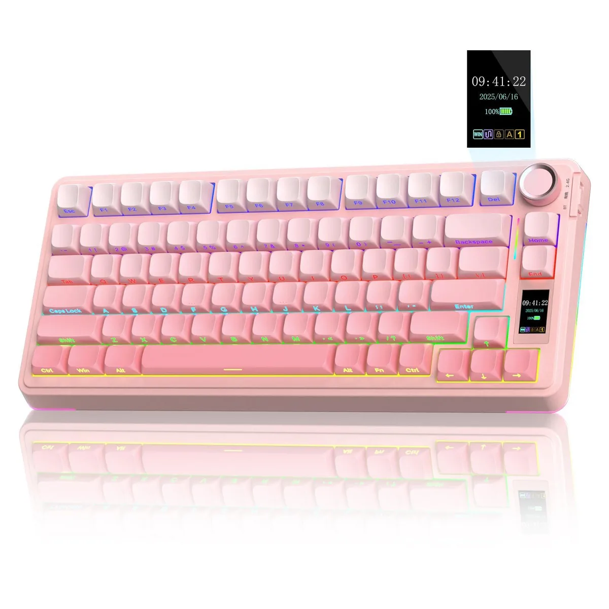 Vszerda Vszerda S75 PRO Wireless Mechanical Gaming Keyboard 75% Gradient Pink 80 Keys — fotografia produktu