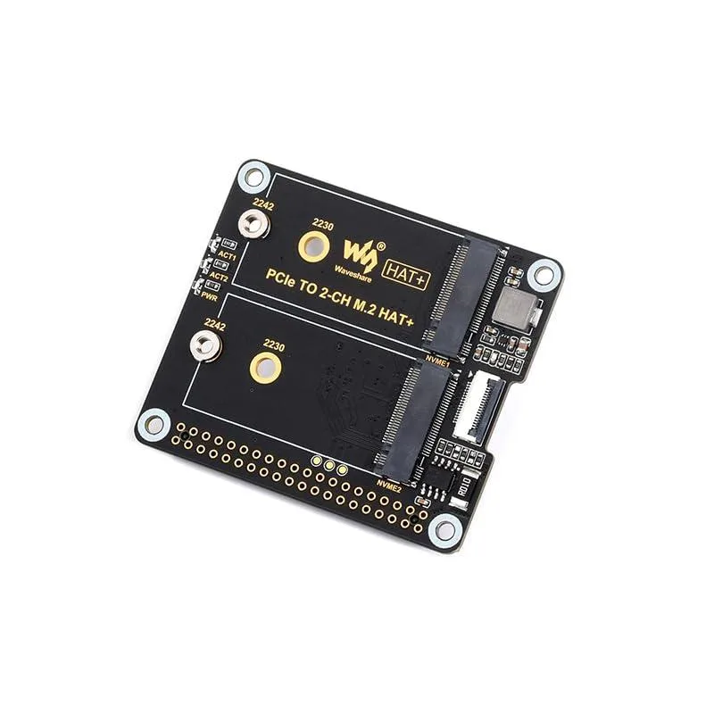 LORDWORLD LORDWORLD PCIe to 2-ch M.2 Adapter for Raspberry Pi 5 2230 2242 — produkto nuotrauka