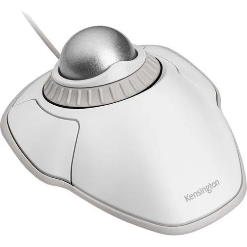 White Kensington Orbit trackball with scroll ring, model 72500