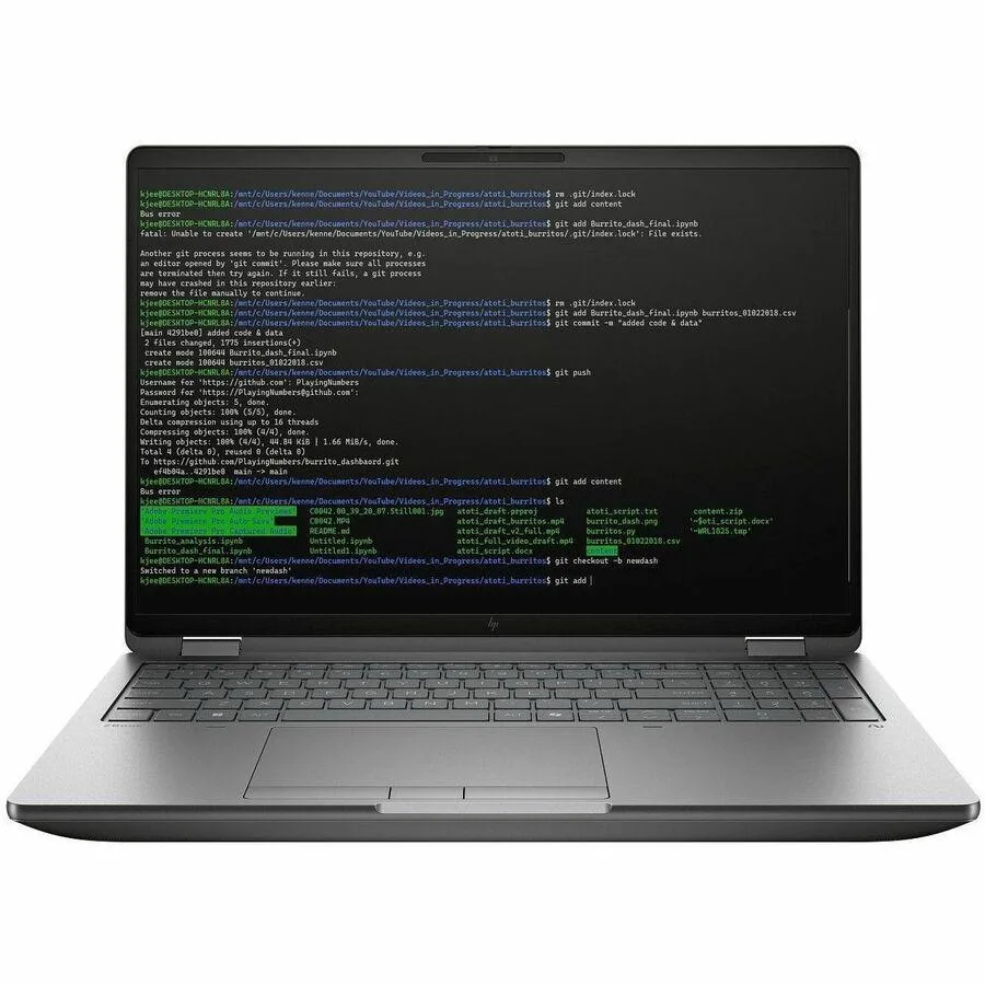 Silver 16 inch mobile workstation laptop closed lid