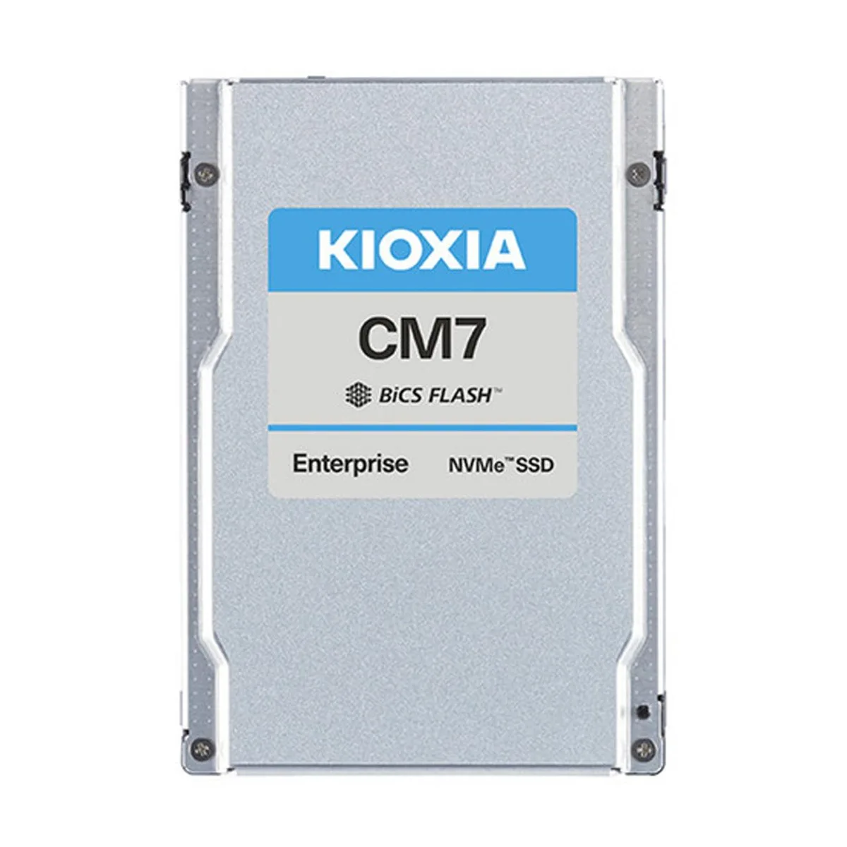 Rectangular 2.5 inch 15 mm silver metal U.3 NVMe SSD