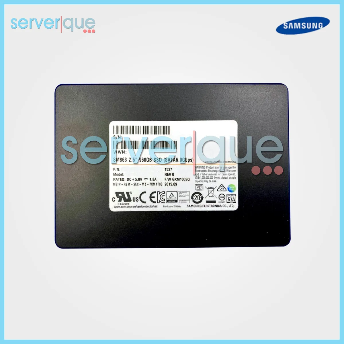 Samsung SM863 2.5 inch SATA internal solid state drive