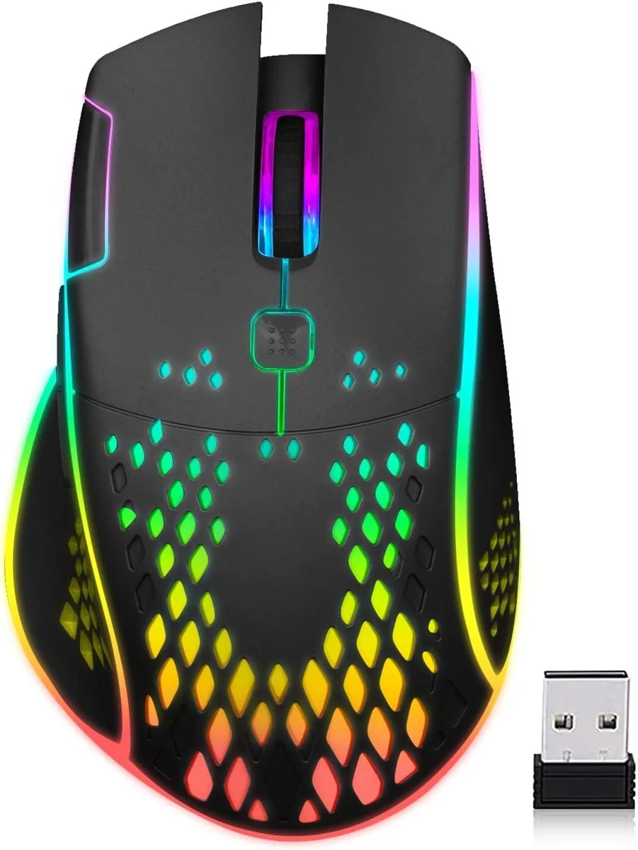 BFKK BFKK C30 Wireless Gaming Mouse Black Silent Click 500mAh 1200/3600/4800 DPI — Produktfoto