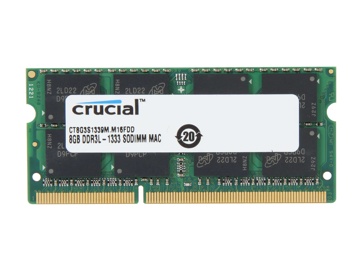 Crucial Crucial CT8G3S1339M 8GB DDR3 1333 SO-DIMM 204-pin memory upgrade — product photo
