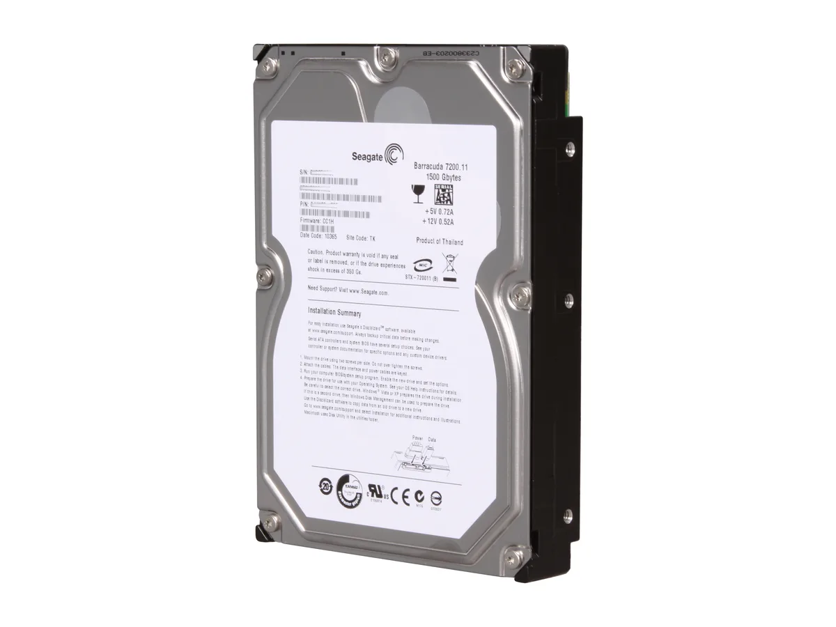 Seagate Seagate ST31500341AS 1.5TB 7200 RPM 32MB SATA 3.0Gb/s 3.5" internal hard drive — תמונת המוצר