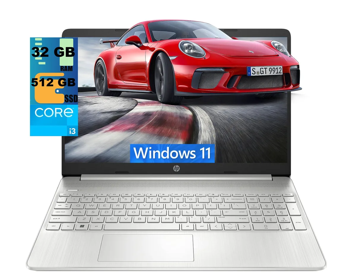 HP HP 15 laptop Intel Core i3-1115G4 32GB 512GB PCIe SSD 15.6" HD Silver — photo du produit
