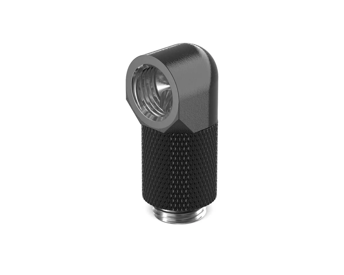 PrimoChill PrimoChill G1/4 90° Rotary 20mm Extension Elbow Satin Black — product photo