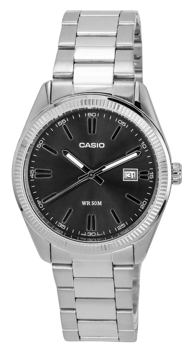 CASIO CASIO MTP-1302D-1A1 Stainless Steel Quartz Watch Black Dial 40.00 mm 50m — product photo