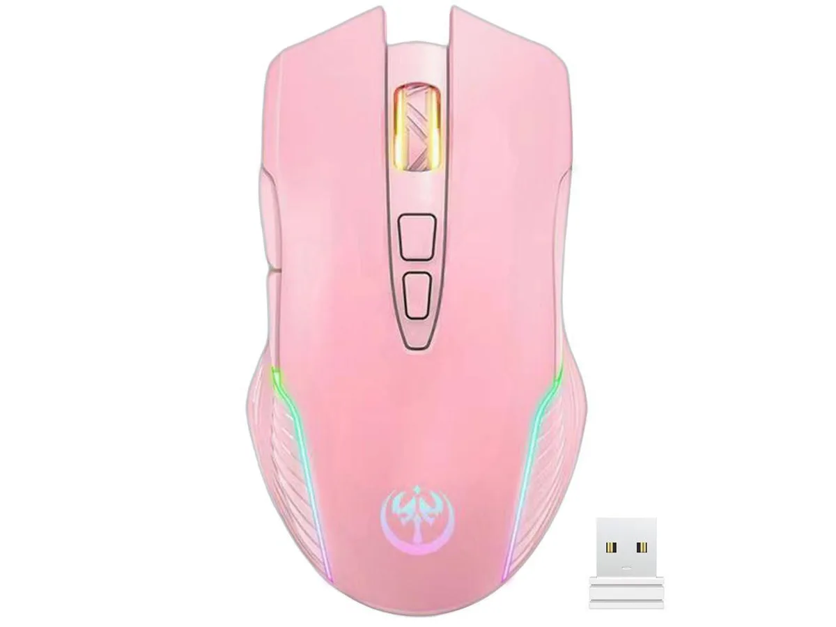 KEHIPI KEHIPI Wireless Gaming Mouse Pink 3600 DPI 700mAh — fotografia produktu