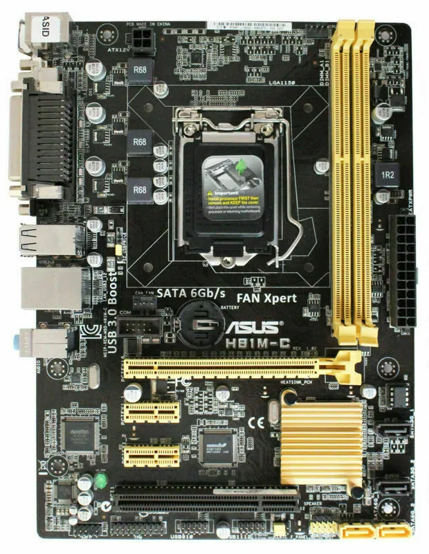 ASUS ASUS H81M-C Intel LGA 1150 DDR3-1600 SATA 3.1 MicroATX motherboard — product photo