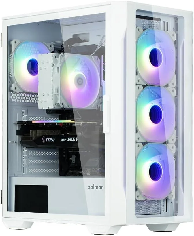 PRC PRC PearlGlass Gaming PC i5-12600KF 16GB DDR4 1TB NVMe RX 6650 XT 8GB ARGB Cooler Windows 11 Home — photo du produit