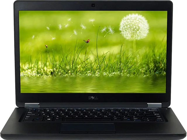 Refurbished Dell Latitude 5480 laptop, 14 inch non-touch HD+ screen, dark matte chassis