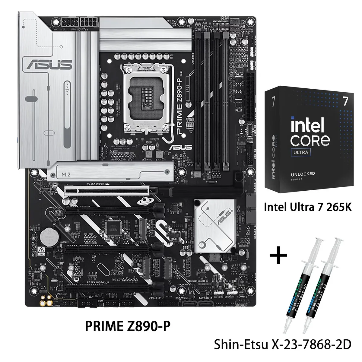 ASUS ASUS PRIME Z890-P + Core Ultra 7 265K Intel motherboard — photo du produit