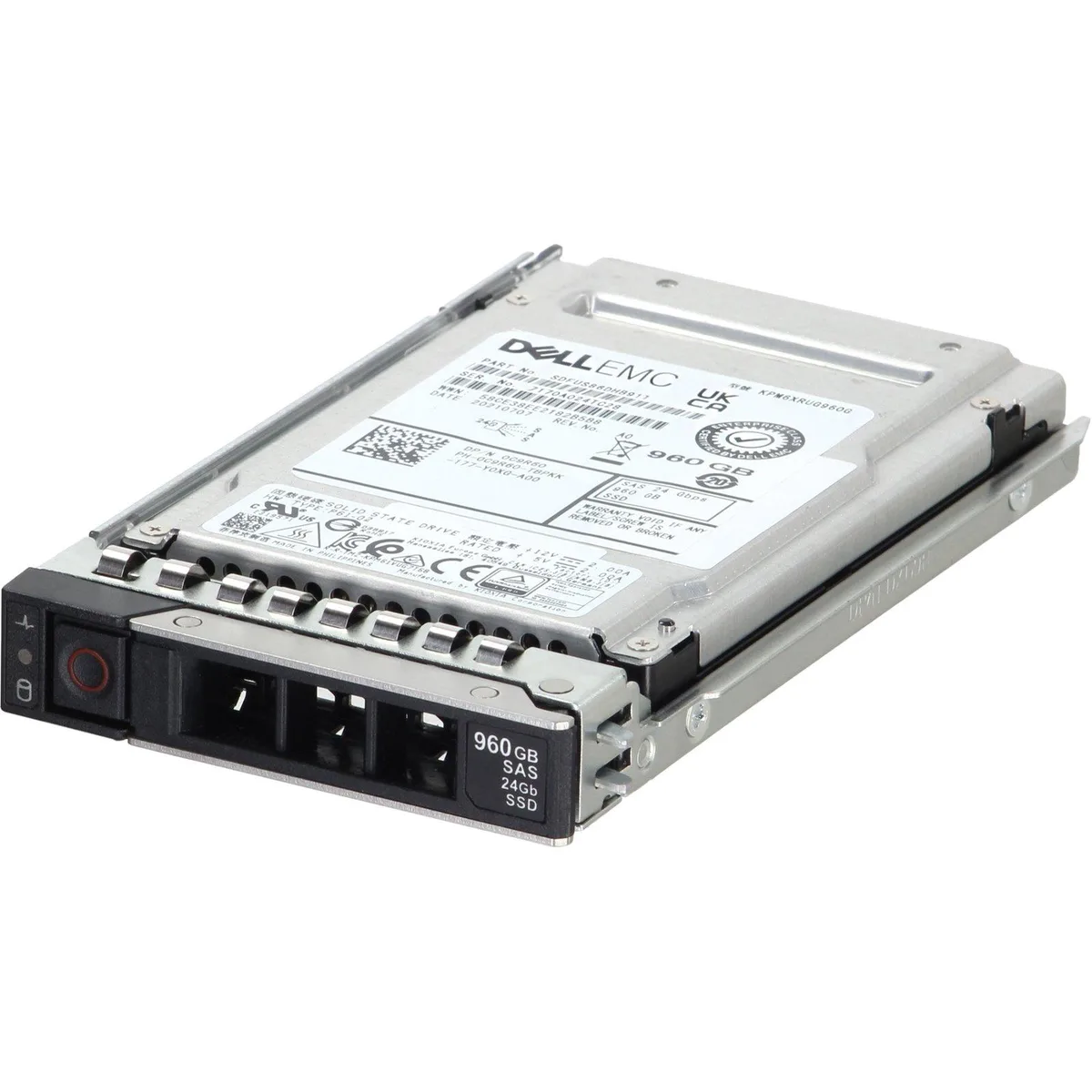 Silver 2.5 inch enterprise SSD with SAS connector