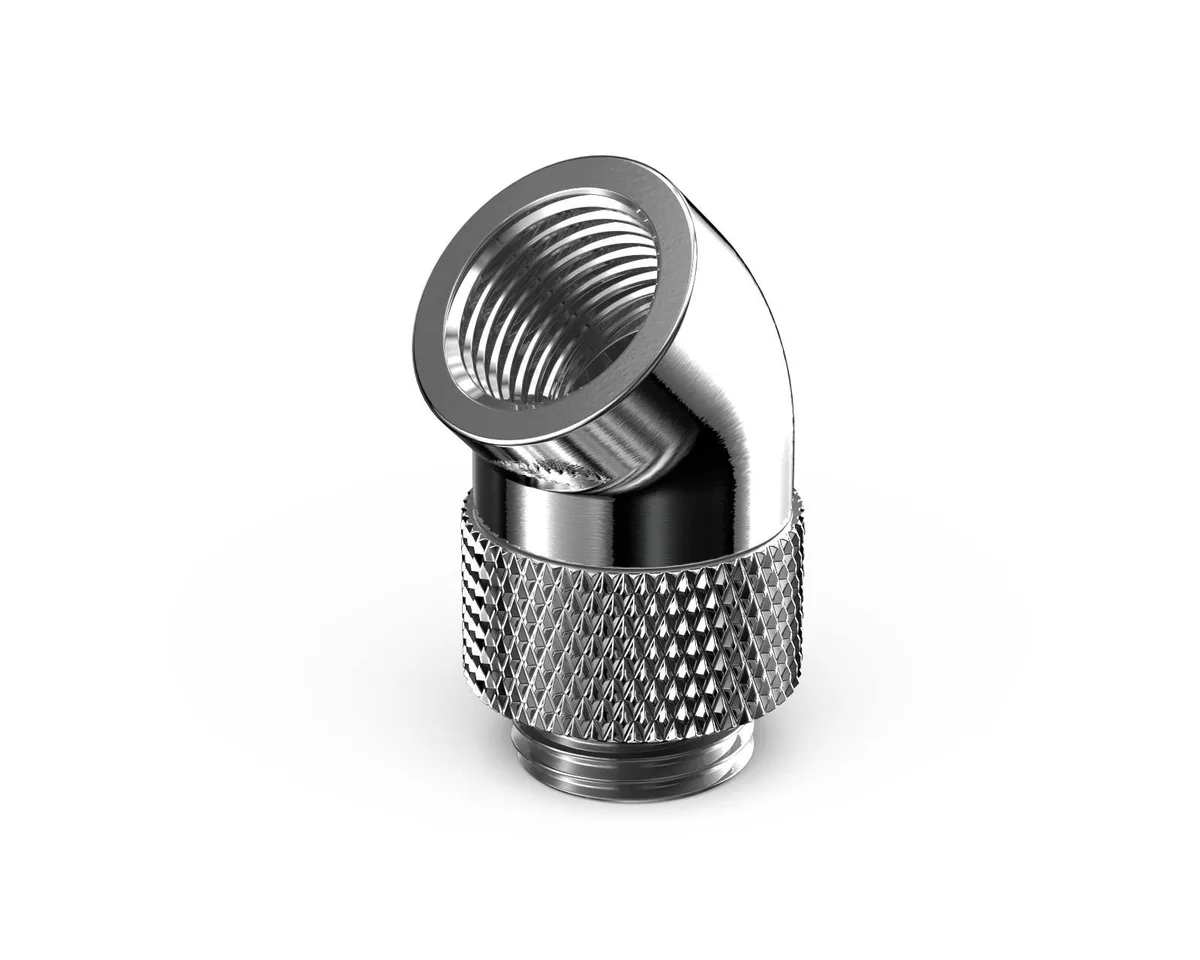 PrimoChill PrimoChill Male to Female G 1/4in 45 Degree SX Rotary Elbow Fitting diy cooling — product photo
