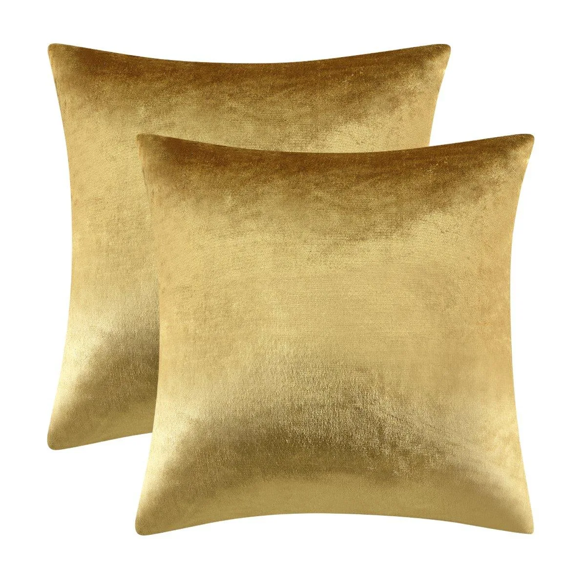 GIGIZAZA 43511-33030 Gold Velvet Pillow Covers 18x18 Pack of 2 — 商品照片
